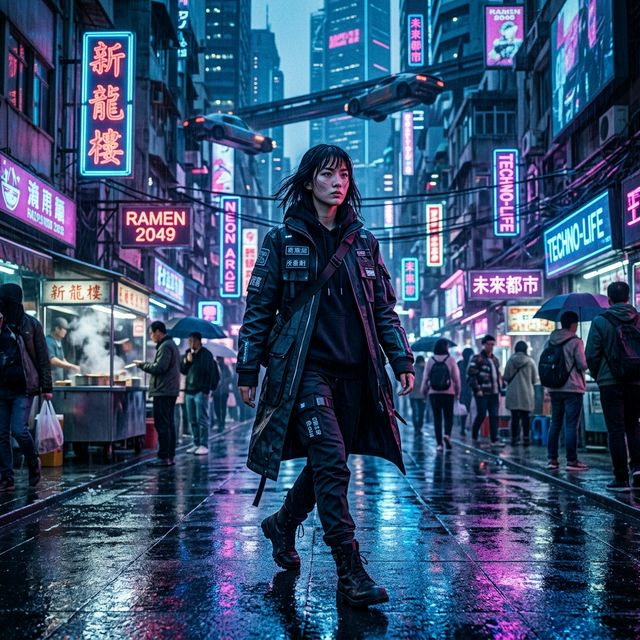 角色一致性 — 外景夜景