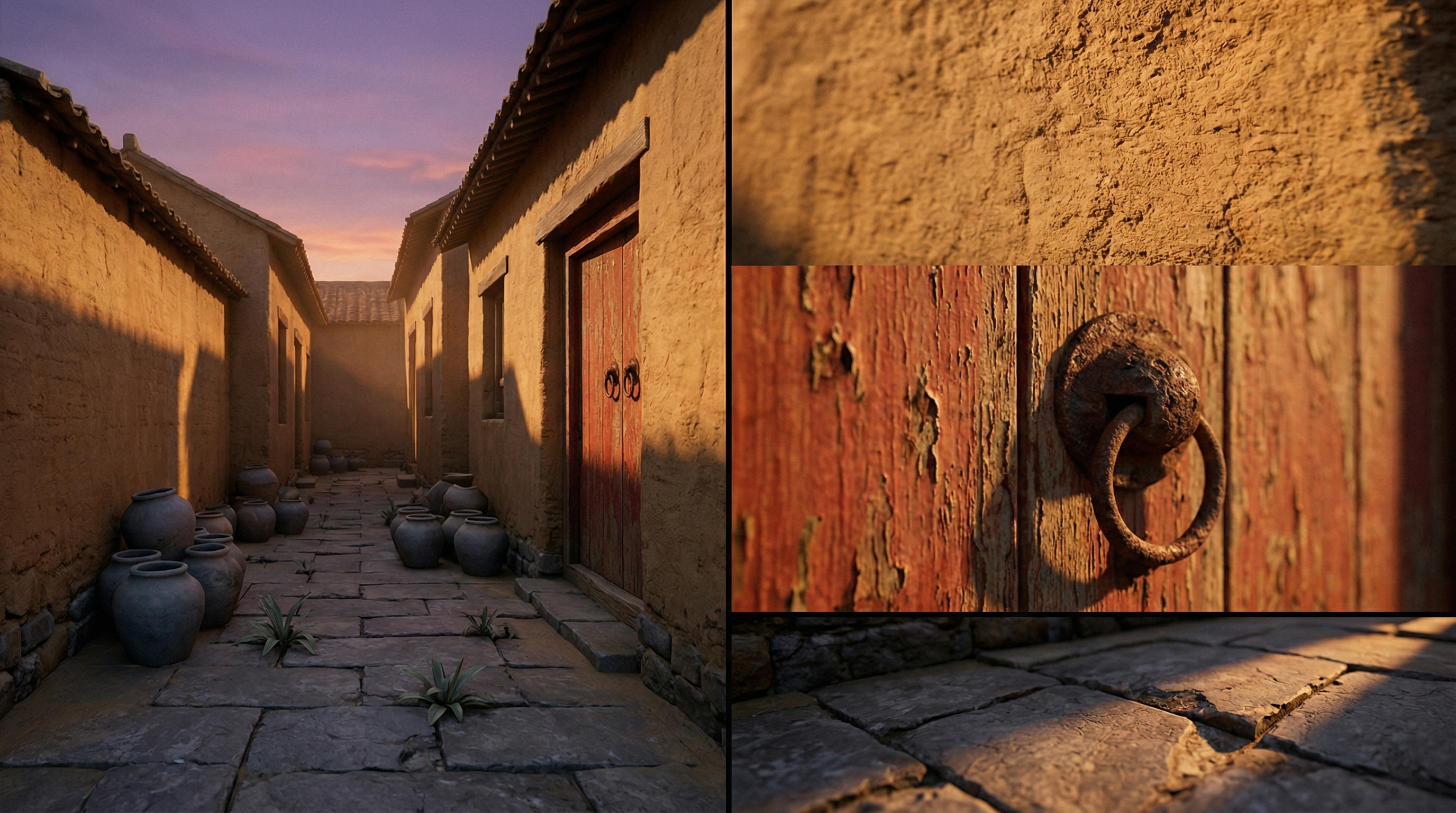 场景设定图 — 古巷黄昏